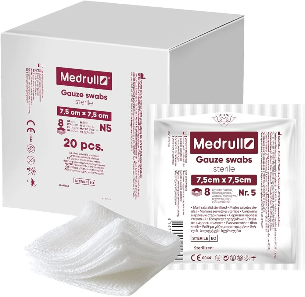 Medrull Gauze Swabs  7,5x7,5 cm